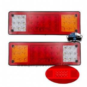 Luz trasera LED para camión, roja, ámbar y blanca