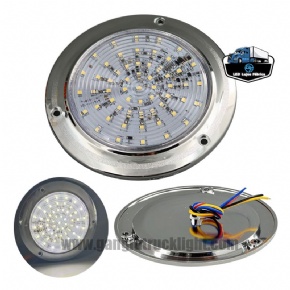 Luces traseras LED redondas delgadas de 4 pulgadas para camiones y remolques.