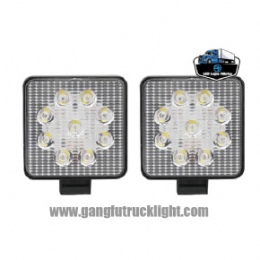 Luz de trabajo LED cuadrada de 27 W