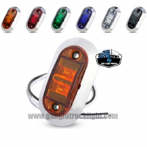 Luz lateral LED con bisel cromado