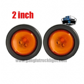 Luz de posición lateral para camión de 2 pulgadas con bisel de goma