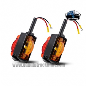 Luz LED de doble cara roja y ámbar para camiones