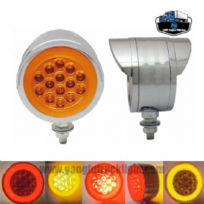 Luz LED dinámica inteligente de doble cara para camión, redonda, de 4