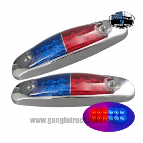 Luces laterales LED rojas y azules para camión