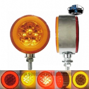 Luces LED redondas de doble cara de 4 pulgadas para camiones